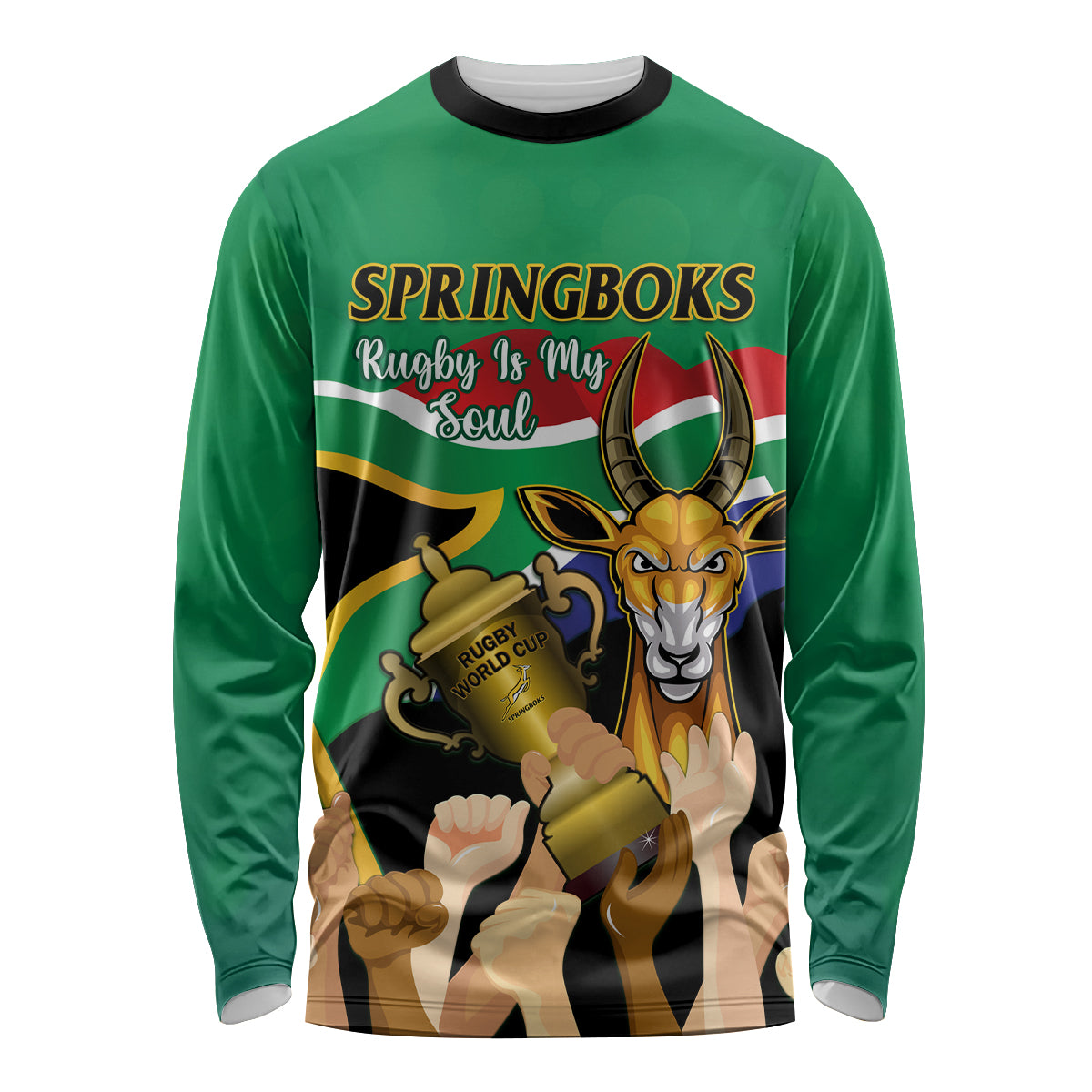 South Africa Special Holiday Long Sleeve Shirt Springboks Champions Celebration Rugby Is My Soul - Wonder Print Shop