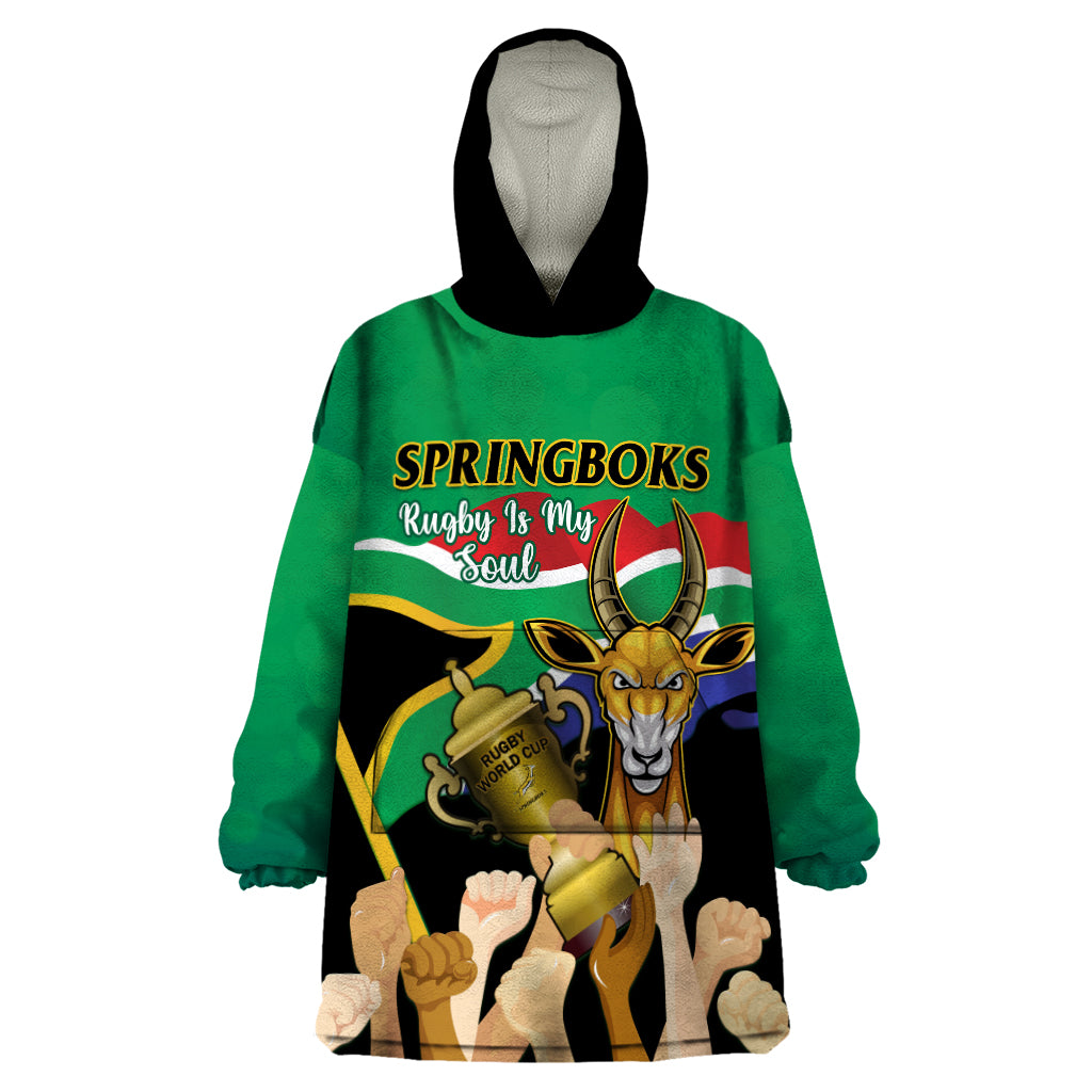 South Africa Special Holiday Wearable Blanket Hoodie Springboks Champions Celebration Rugby Is My Soul - Wonder Print Shop