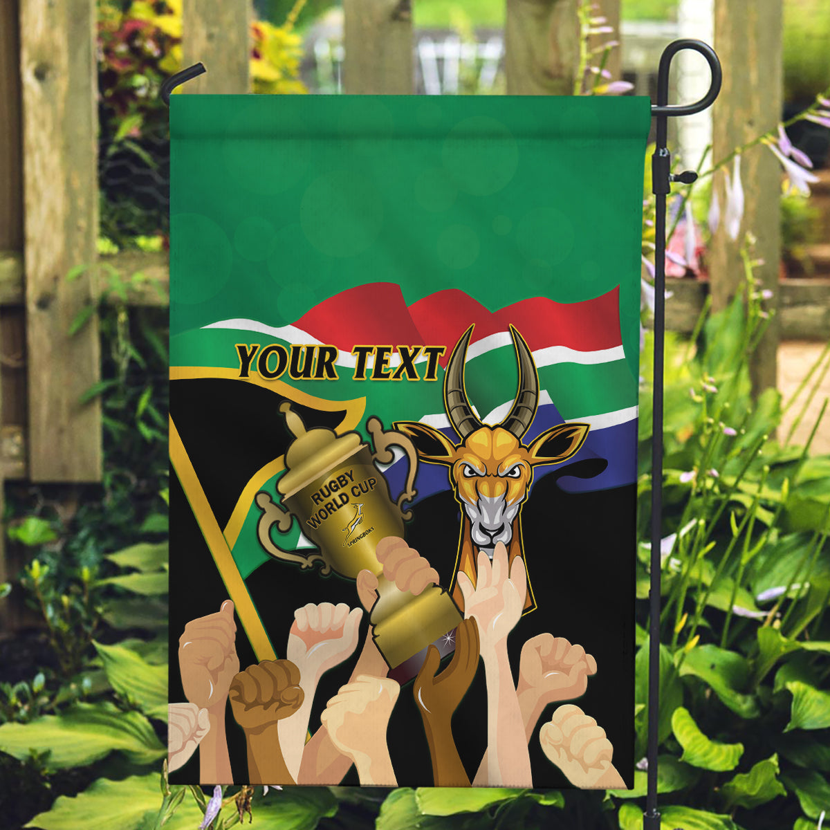 Personalised South Africa Special Holiday Garden Flag Springboks Champions Celebration Rugby Is My Soul - Wonder Print Shop