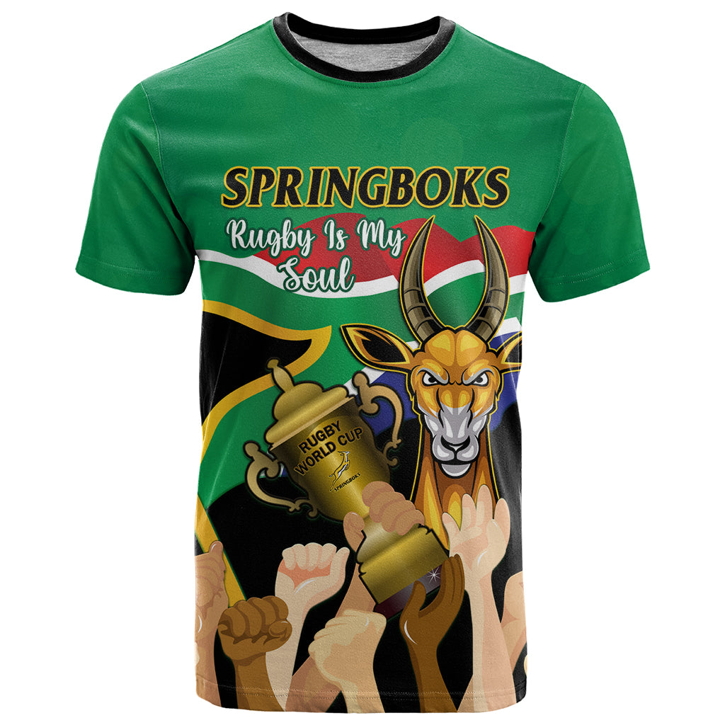 Personalised South Africa Special Holiday T Shirt Springboks Champions Celebration Rugby Is My Soul - Wonder Print Shop