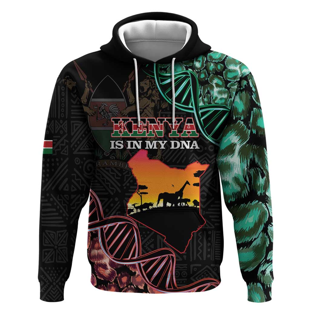 Kenya Is In My DNA Hoodie Kenyan Map Happy Jamhuri Day