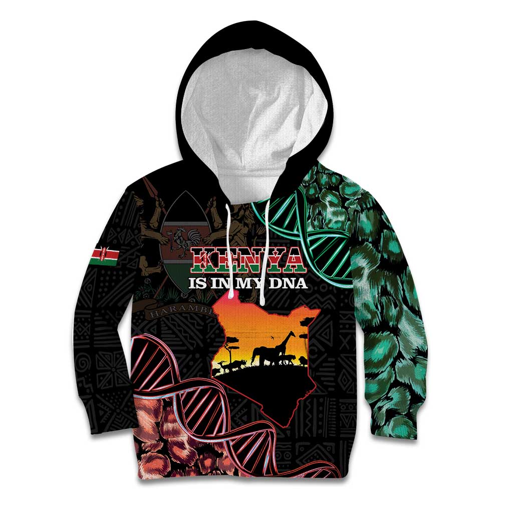 Kenya Is In My DNA Kid Hoodie Kenyan Map Happy Jamhuri Day - Wonder Print Shop