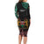 Kenya Is In My DNA Long Sleeve Bodycon Dress Kenyan Map Happy Jamhuri Day - Wonder Print Shop