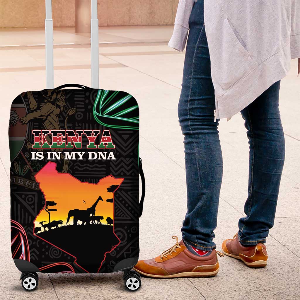 Kenya Is In My DNA Luggage Cover Kenyan Map Happy Jamhuri Day - Wonder Print Shop