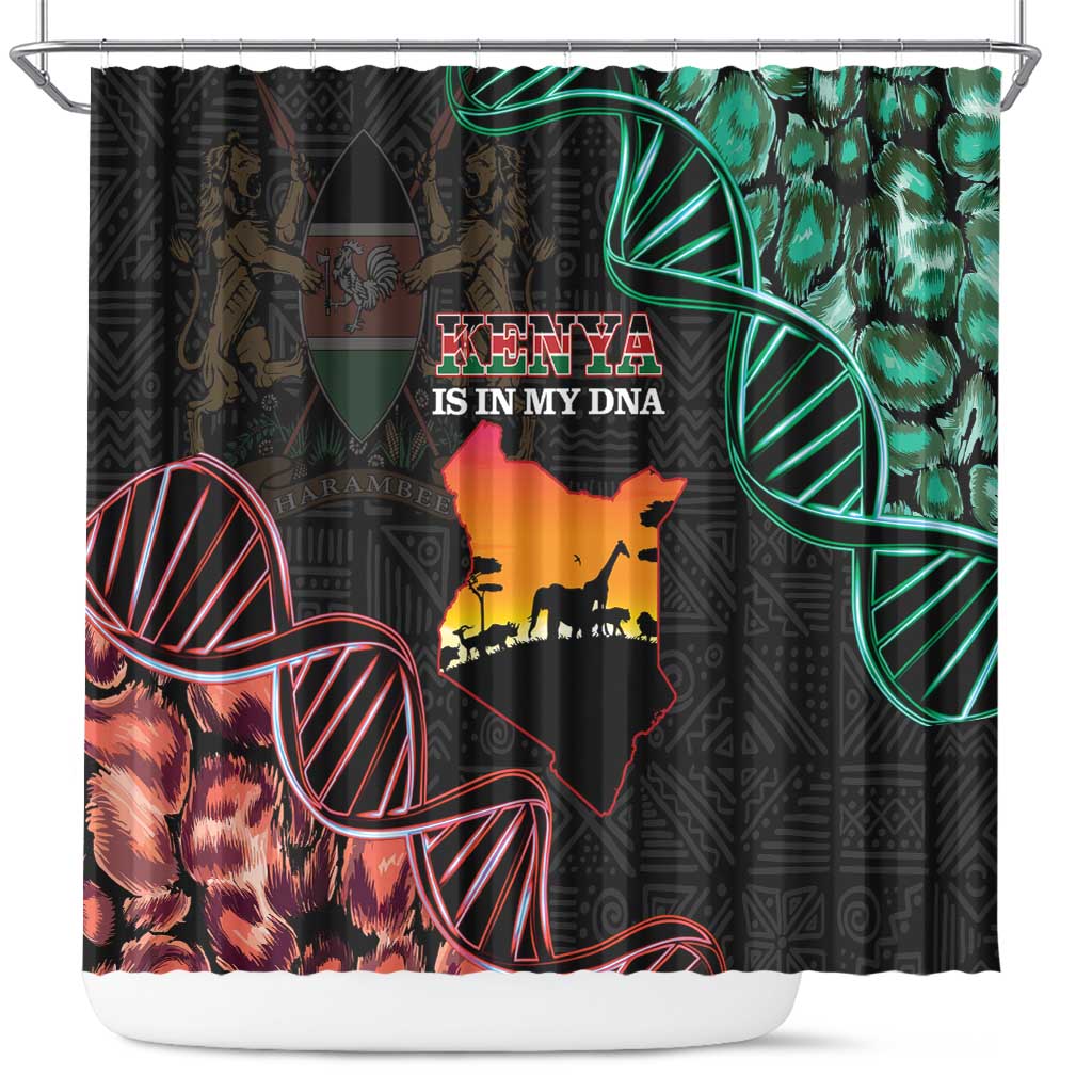 Kenya Is In My DNA Shower Curtain Kenyan Map Happy Jamhuri Day