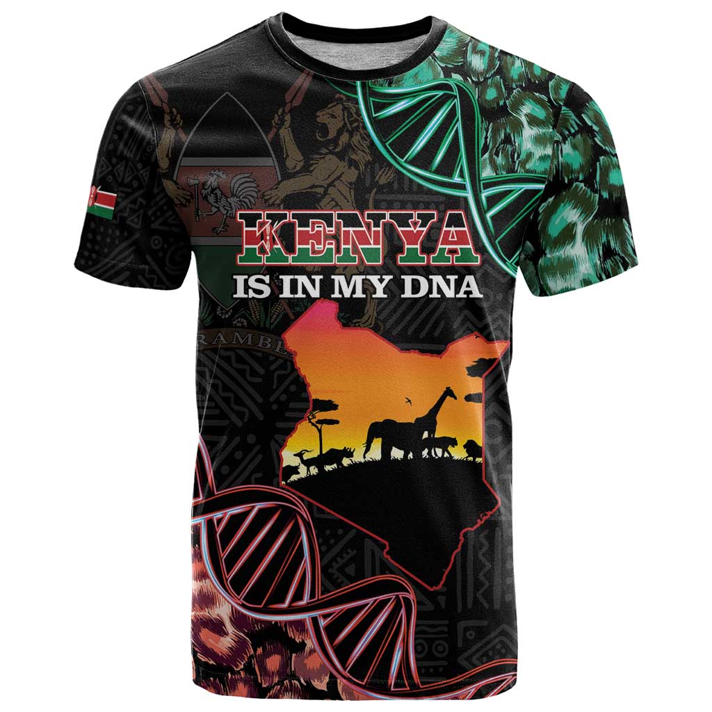 Kenya Is In My DNA T Shirt Kenyan Map Happy Jamhuri Day - Wonder Print Shop