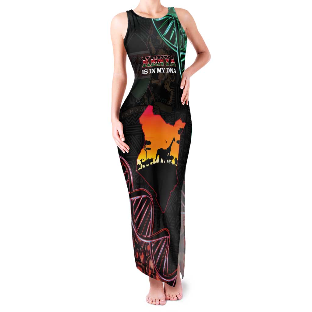 Kenya Is In My DNA Tank Maxi Dress Kenyan Map Happy Jamhuri Day - Wonder Print Shop