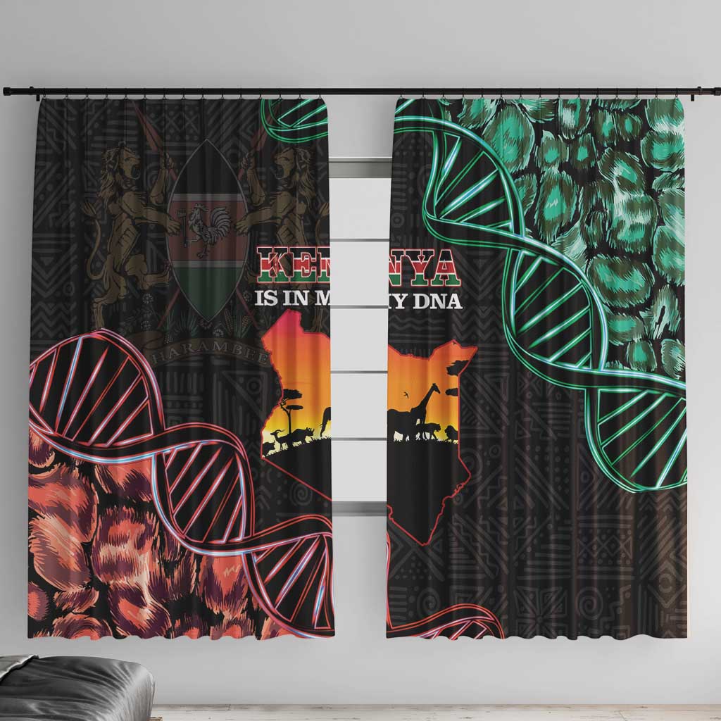 Kenya Is In My DNA Window Curtain Kenyan Map Happy Jamhuri Day - Wonder Print Shop