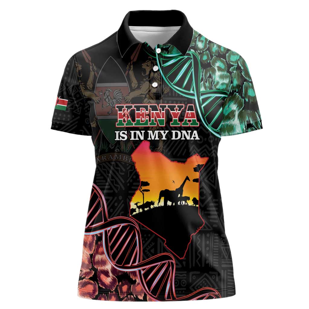 Kenya Is In My DNA Women Polo Shirt Kenyan Map Happy Jamhuri Day - Wonder Print Shop