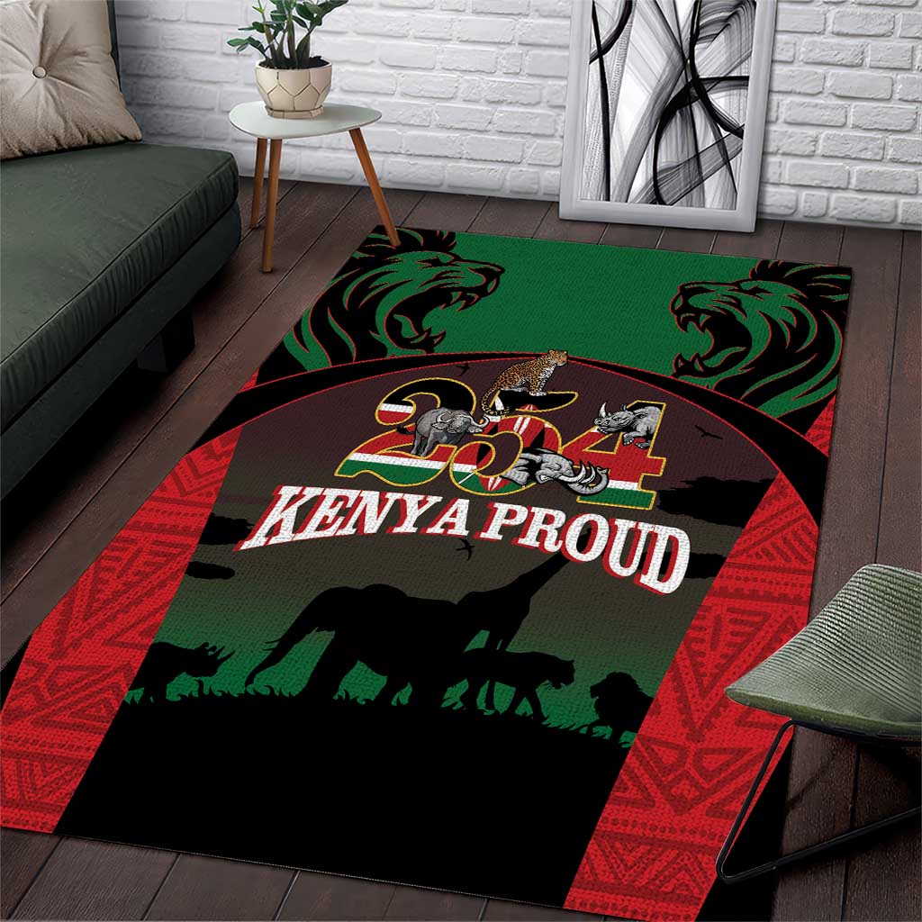 Proud Kenya 254 Area Rug Kenyan Safari Animals - Wonder Print Shop