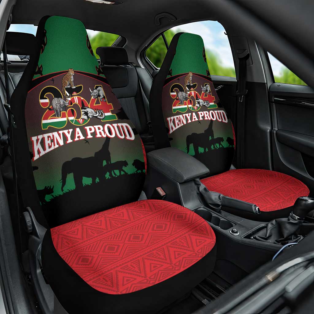 Proud Kenya 254 Car Seat Cover Kenyan Safari Animals - Wonder Print Shop