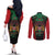 Proud Kenya 254 Couples Matching Off The Shoulder Long Sleeve Dress and Long Sleeve Button Shirt Kenyan Safari Animals