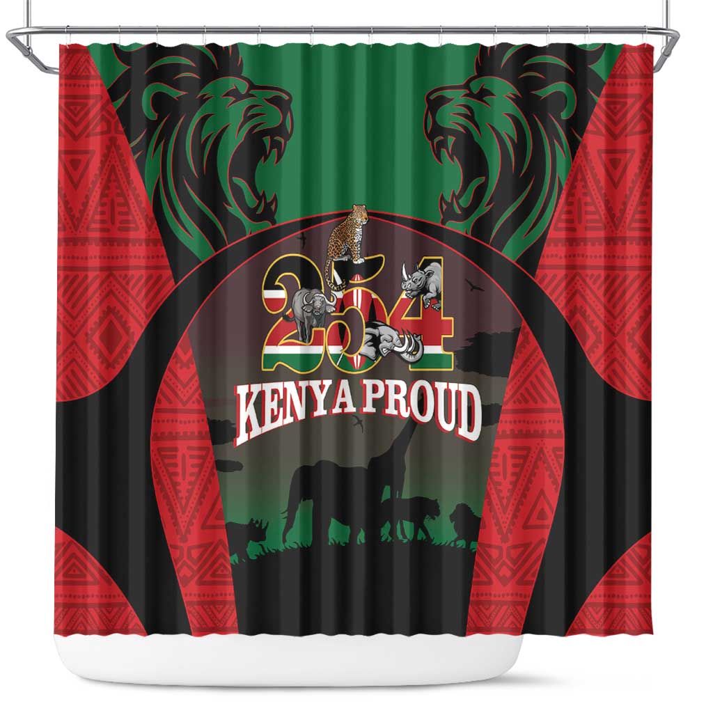 Proud Kenya 254 Shower Curtain Kenyan Safari Animals