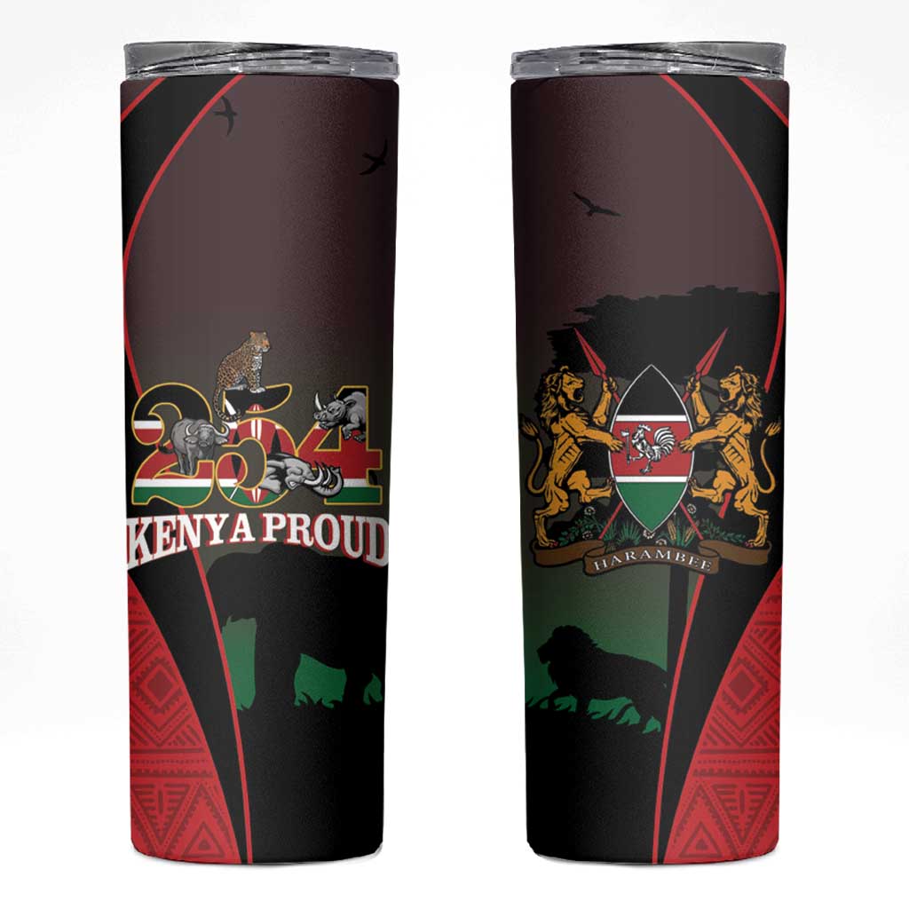 Proud Kenya 254 Skinny Tumbler Kenyan Safari Animals - Wonder Print Shop