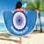 Custom India Cricket Beach Blanket Go Women In Blue - Wonder Print Shop