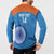 Custom India Cricket Button Sweatshirt Go Women In Blue - Wonder Print Shop