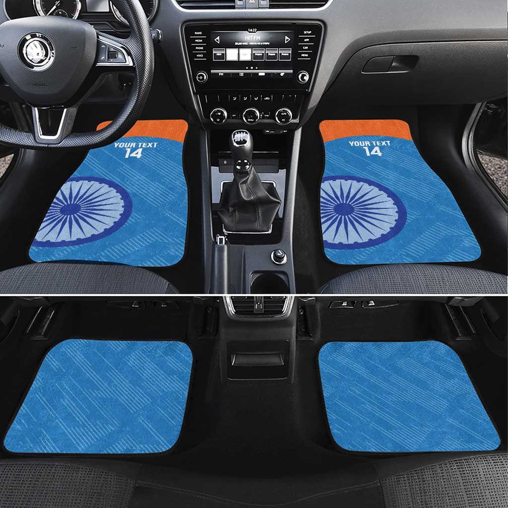 Custom India Cricket Car Mats Go Women In Blue - Wonder Print Shop