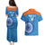 Custom India Cricket Couples Matching Puletasi and Hawaiian Shirt Go Women In Blue - Wonder Print Shop