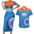 Custom India Cricket Couples Matching Short Sleeve Bodycon Dress and Hawaiian Shirt Go Women In Blue - Wonder Print Shop