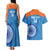 Custom India Cricket Couples Matching Tank Maxi Dress and Hawaiian Shirt Go Women In Blue - Wonder Print Shop