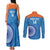 Custom India Cricket Couples Matching Tank Maxi Dress and Long Sleeve Button Shirt Go Women In Blue - Wonder Print Shop