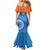 Custom India Cricket Family Matching Mermaid Dress and Hawaiian Shirt Go Women In Blue - Wonder Print Shop