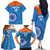 Custom India Cricket Family Matching Off The Shoulder Long Sleeve Dress and Hawaiian Shirt Go Women In Blue - Wonder Print Shop