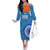 Custom India Cricket Family Matching Off The Shoulder Long Sleeve Dress and Hawaiian Shirt Go Women In Blue - Wonder Print Shop