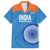 Custom India Cricket Family Matching Puletasi and Hawaiian Shirt Go Women In Blue - Wonder Print Shop