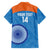 Custom India Cricket Family Matching Puletasi and Hawaiian Shirt Go Women In Blue - Wonder Print Shop