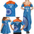 Custom India Cricket Family Matching Summer Maxi Dress and Hawaiian Shirt Go Women In Blue - Wonder Print Shop