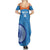 Custom India Cricket Family Matching Summer Maxi Dress and Hawaiian Shirt Go Women In Blue - Wonder Print Shop