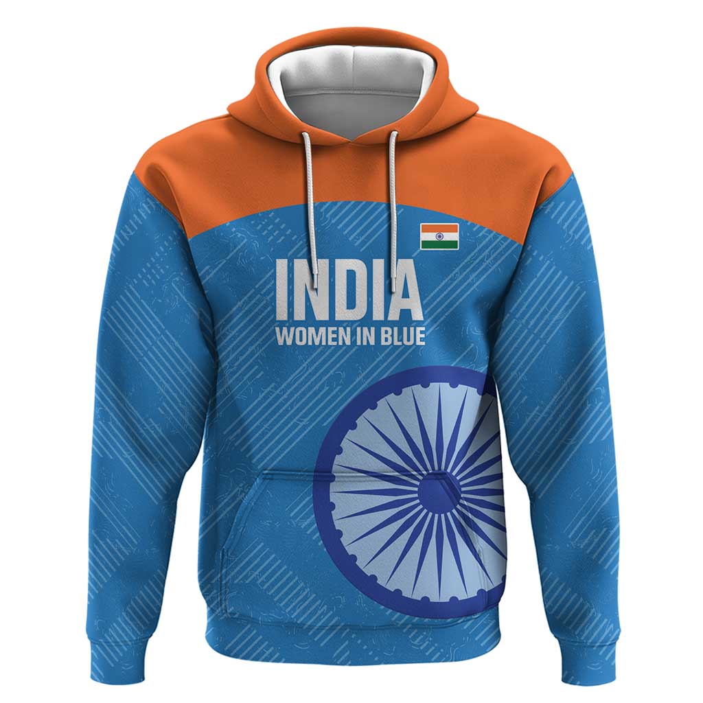 Custom India Cricket Hoodie Go Women In Blue - Wonder Print Shop