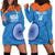 Custom India Cricket Hoodie Dress Go Women In Blue - Wonder Print Shop