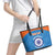 Custom India Cricket Leather Tote Bag Go Women In Blue - Wonder Print Shop