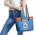 Custom India Cricket Leather Tote Bag Go Women In Blue - Wonder Print Shop