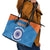 Custom India Cricket Leather Tote Bag Go Women In Blue - Wonder Print Shop