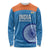 Custom India Cricket Long Sleeve Shirt Go Women In Blue - Wonder Print Shop