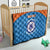 Custom India Cricket Quilt Go Women In Blue