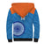 Custom India Cricket Sherpa Hoodie Go Women In Blue