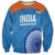 Custom India Cricket Sweatshirt Go Women In Blue