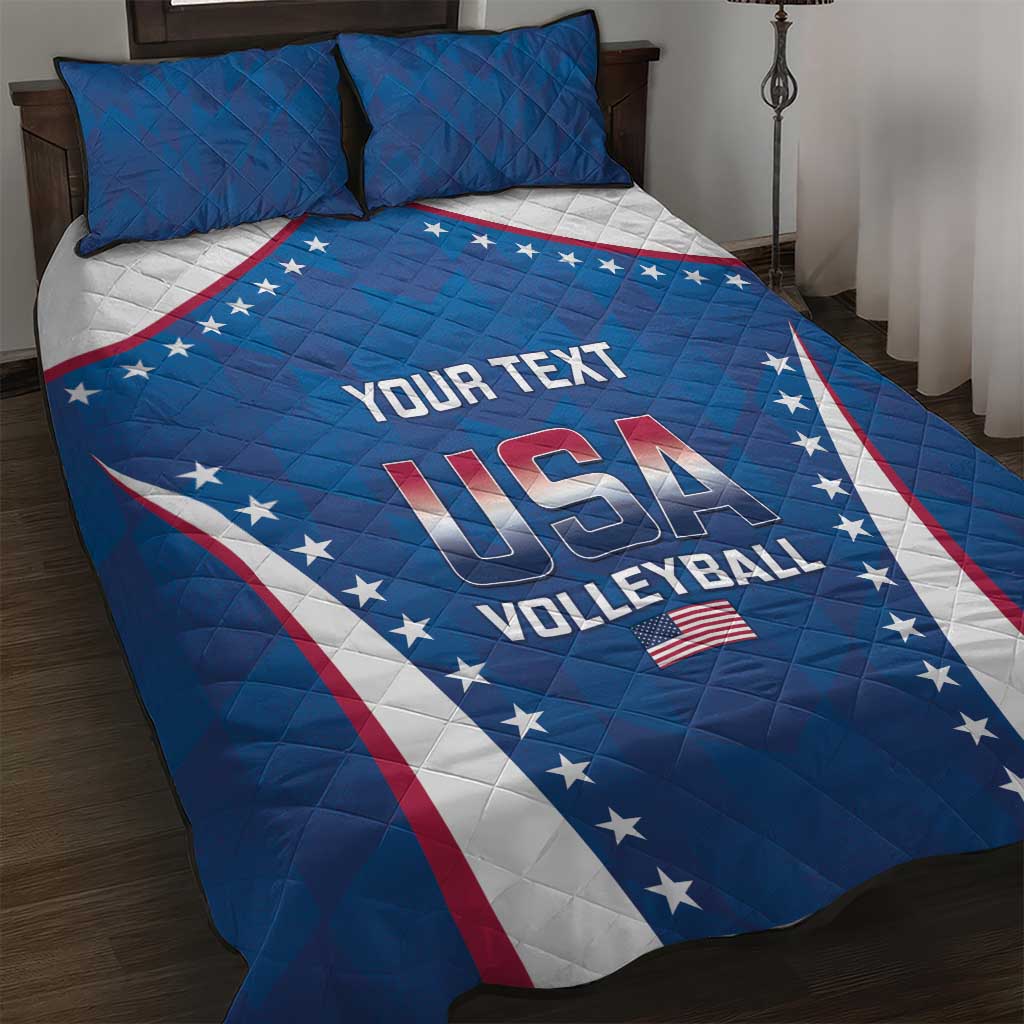 Custom USA 2025 Volleyball Quilt Bed Set Sporty Style