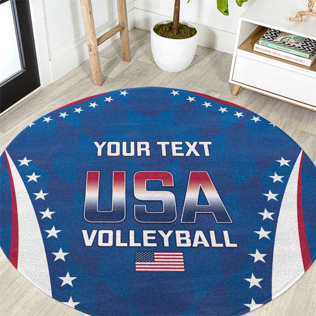 Custom USA 2025 Volleyball Round Carpet Sporty Style