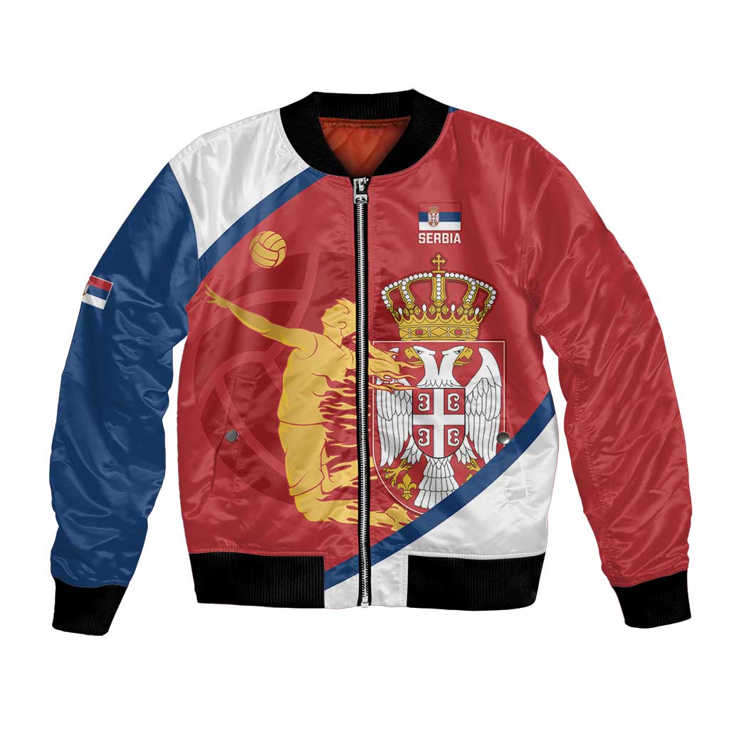 Custom Serbia Volleyball Bomber Jacket 2025 Go Champions