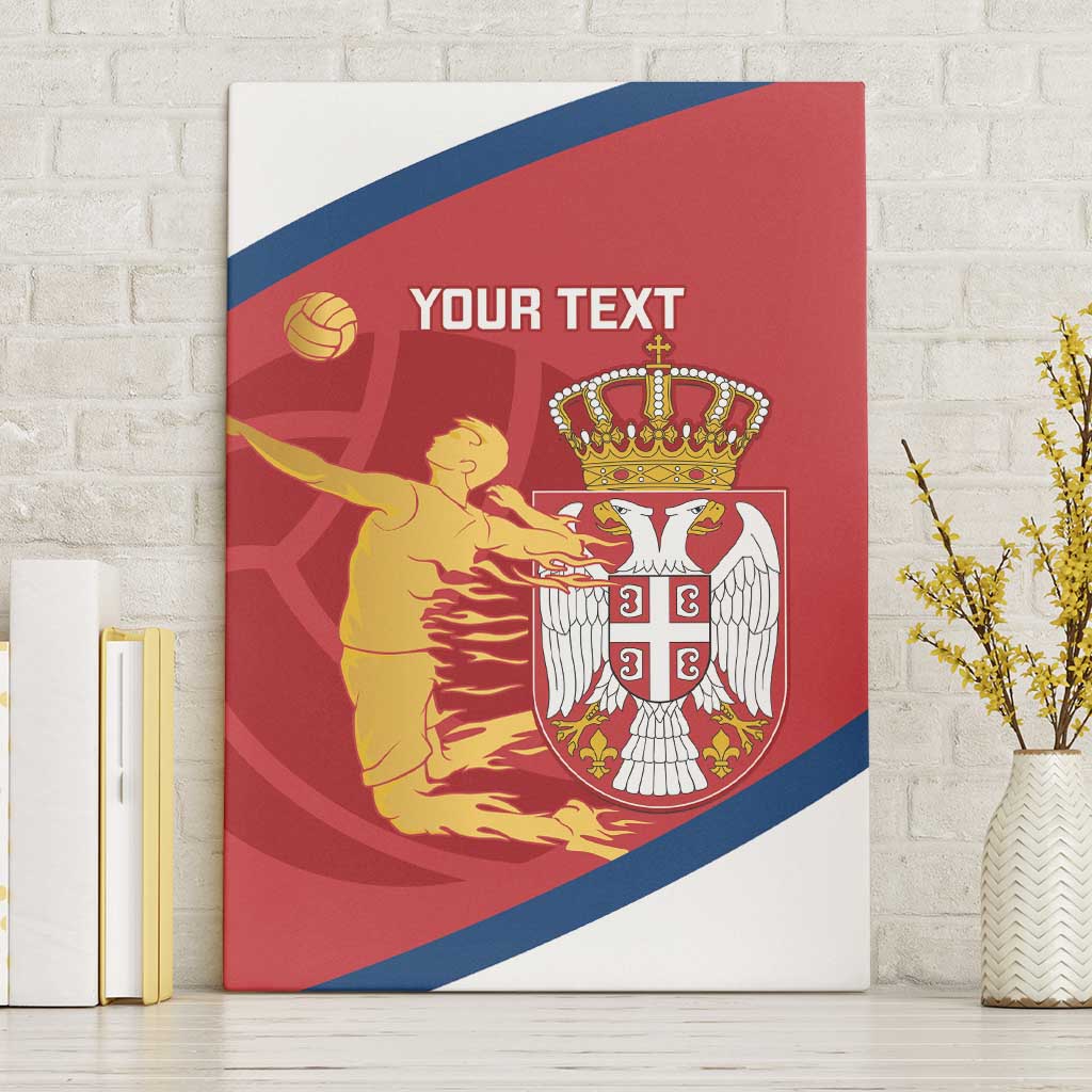 Custom Serbia Volleyball Canvas Wall Art 2025 Go Champions