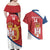 Custom Serbia Volleyball Couples Matching Off Shoulder Maxi Dress and Hawaiian Shirt 2025 Go Champions