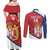 Custom Serbia Volleyball Couples Matching Off Shoulder Maxi Dress and Long Sleeve Button Shirt 2025 Go Champions