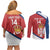 Custom Serbia Volleyball Couples Matching Off Shoulder Short Dress and Long Sleeve Button Shirt 2025 Go Champions