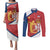 Custom Serbia Volleyball Couples Matching Puletasi and Long Sleeve Button Shirt 2025 Go Champions