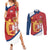 Custom Serbia Volleyball Couples Matching Summer Maxi Dress and Long Sleeve Button Shirt 2025 Go Champions